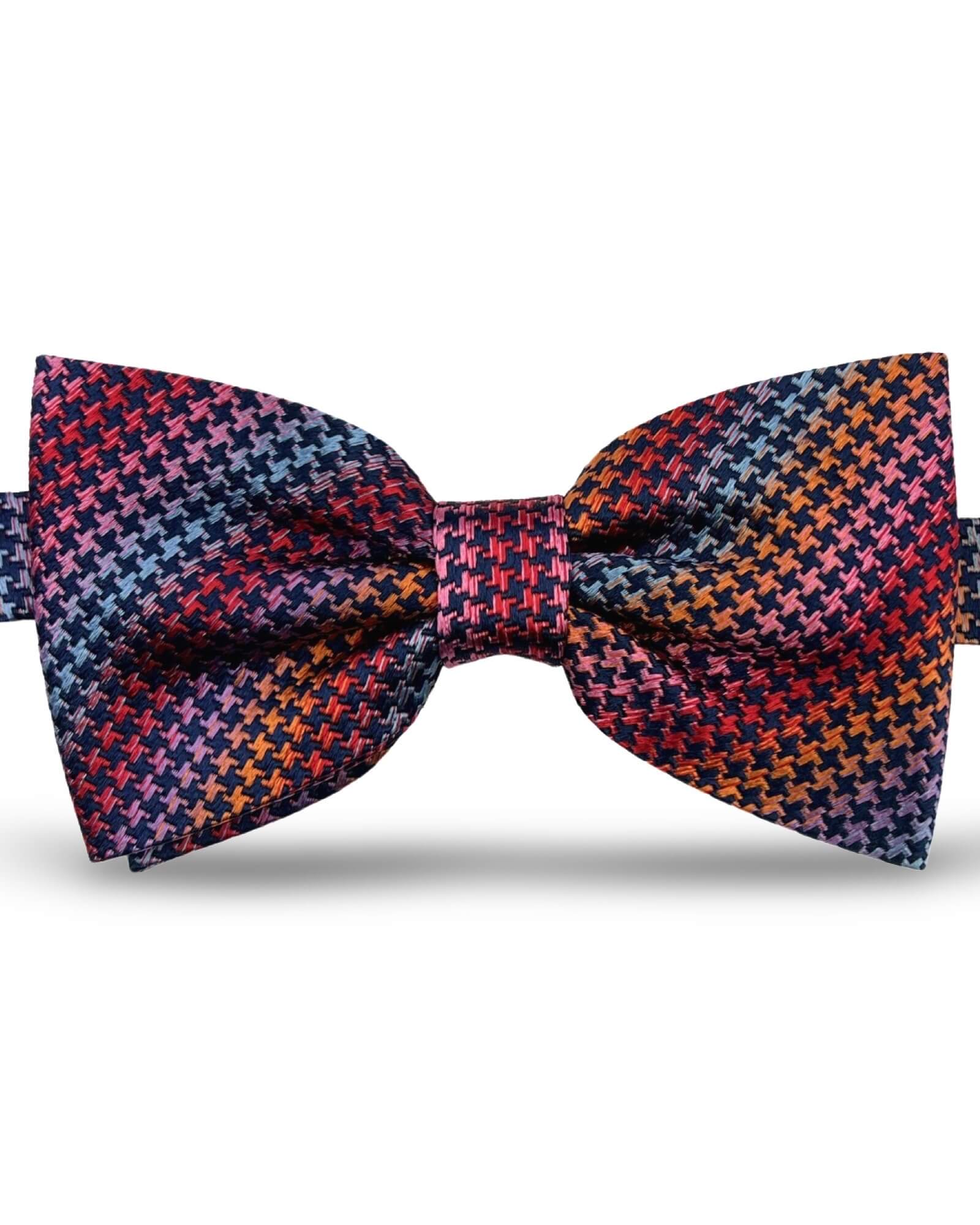 DÉCLIC Dogstooth Stripe Bow Tie - Assorted