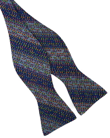 DÉCLIC Tanna Stripe Bow Tie - Blue