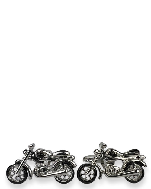 Motorbike Cufflink - Silver