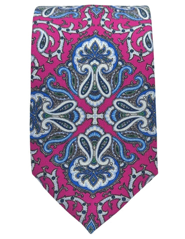 CANTINI Minerva Stripe Tie - Fuschia