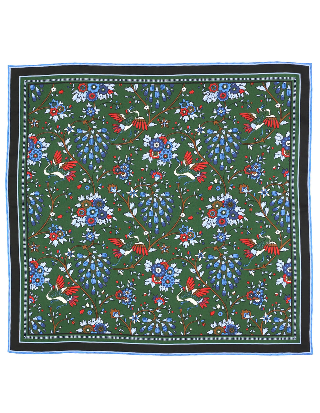 DÉCLIC Waterdale Floral Pocket Square - Green