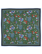 DÉCLIC Waterdale Floral Pocket Square - Green