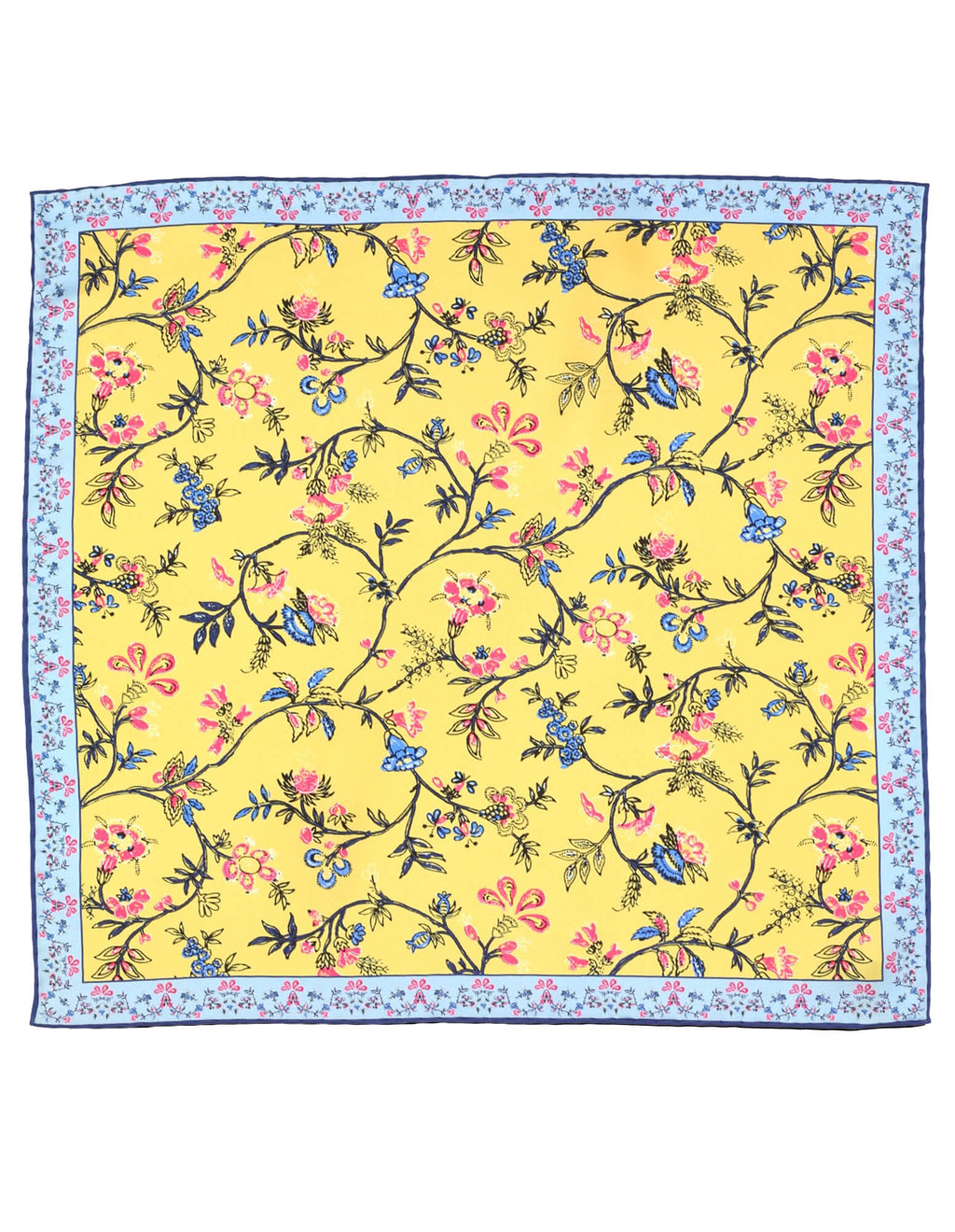 DÉCLIC Staveley Floral Pocket Square - Yellow