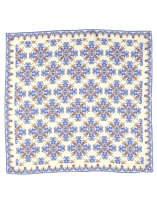 DÉCLIC Ashington Floral Pocket Square - Cream