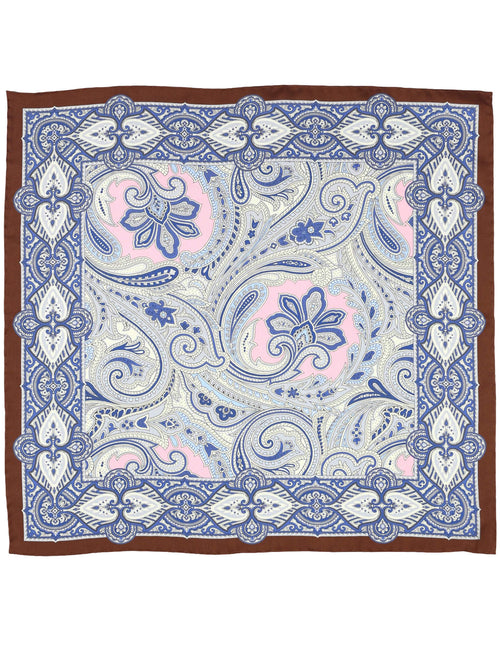 DÉCLIC Verwood Paisley Pocket Square - Pink