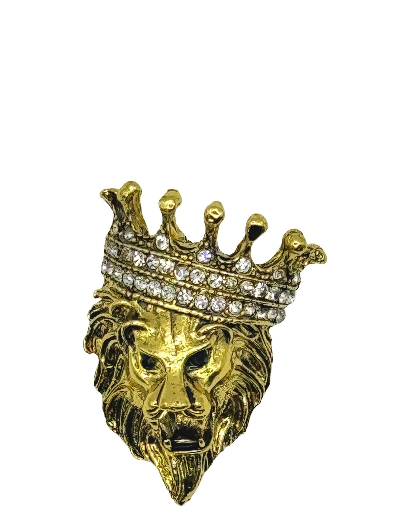 DÉCLIC Crowned Lion Pin - Gold