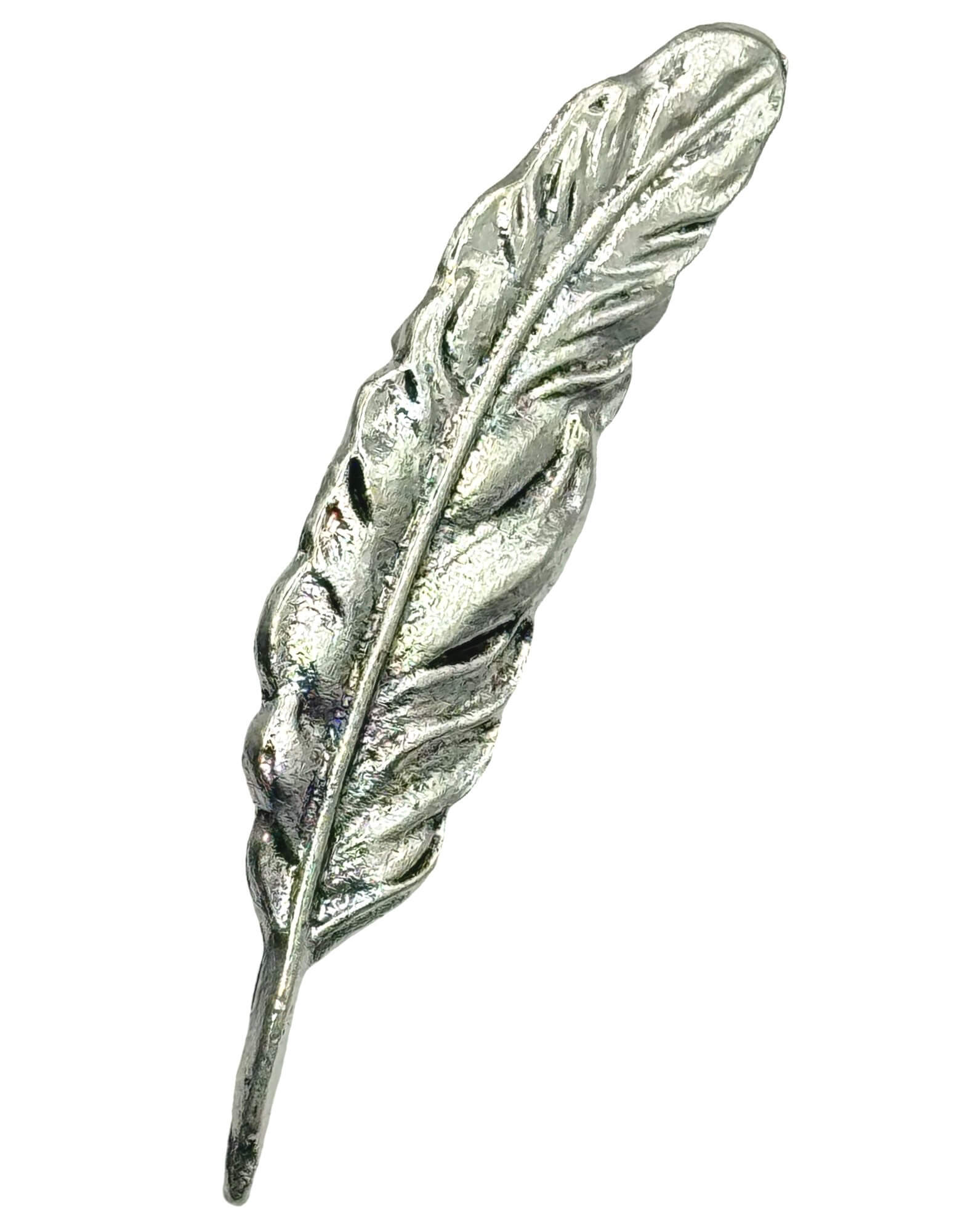 DÉCLIC Full Feather Pin - Silver