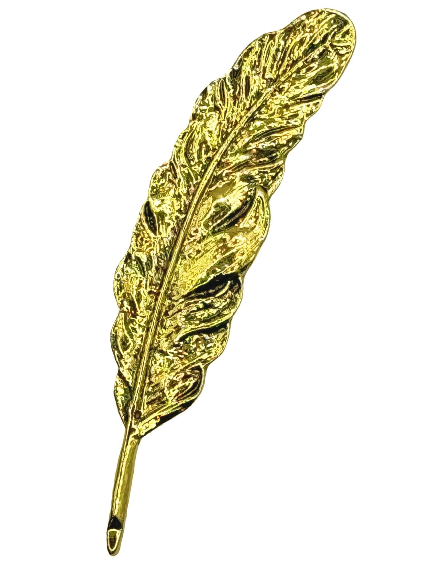 DÉCLIC Full Feather Pin - Gold