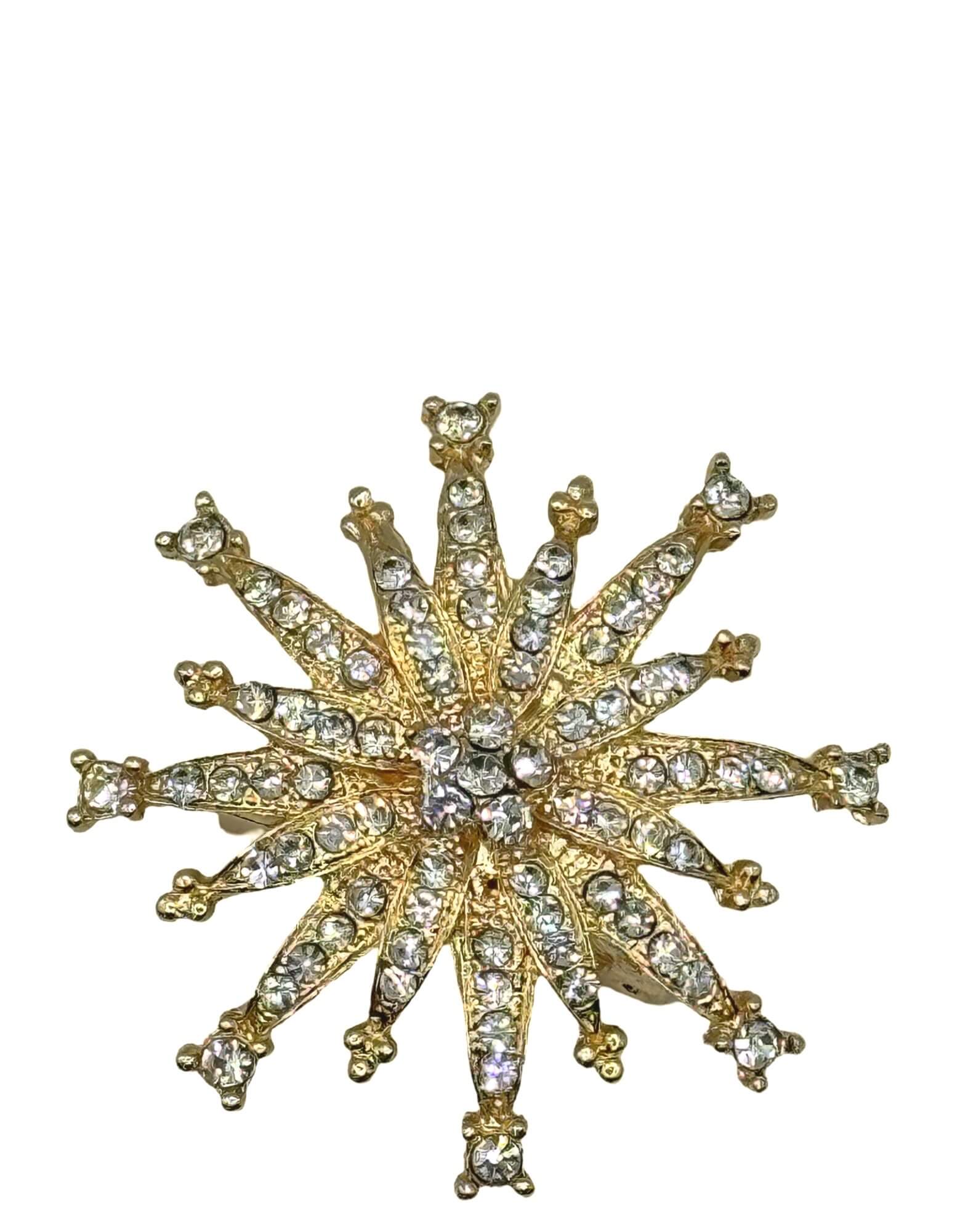 DÉCLIC Layered Snowflake Pin - Gold