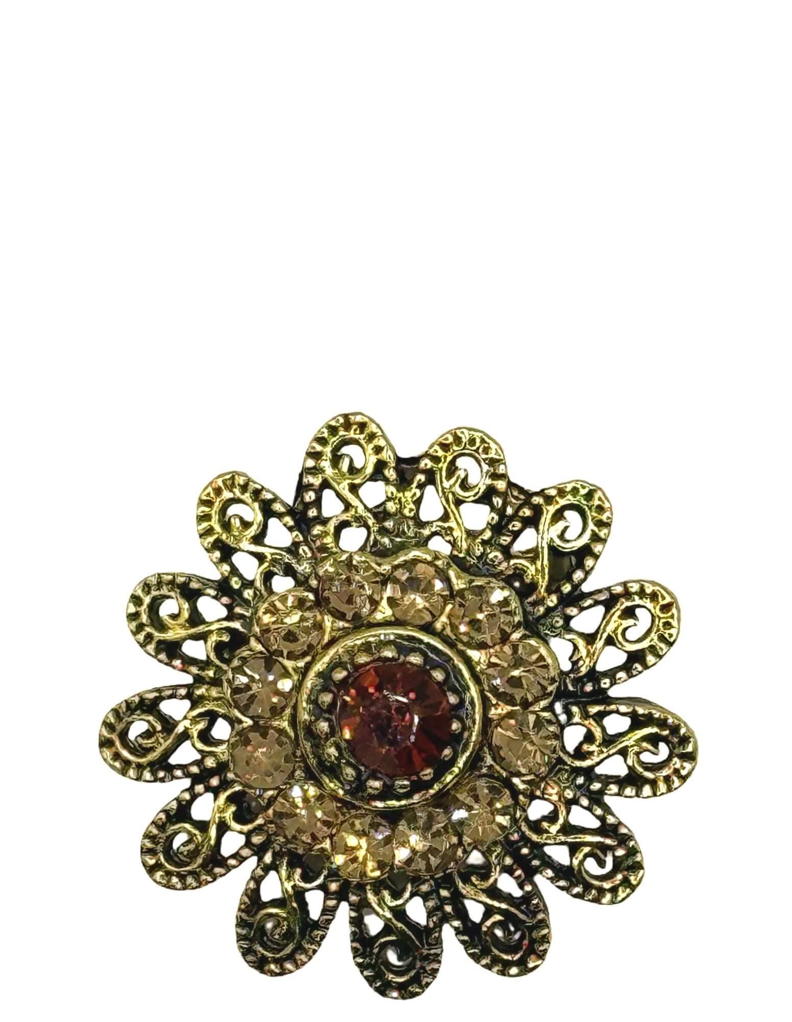 DÉCLIC Alfonso Medaillion Pin - Gold