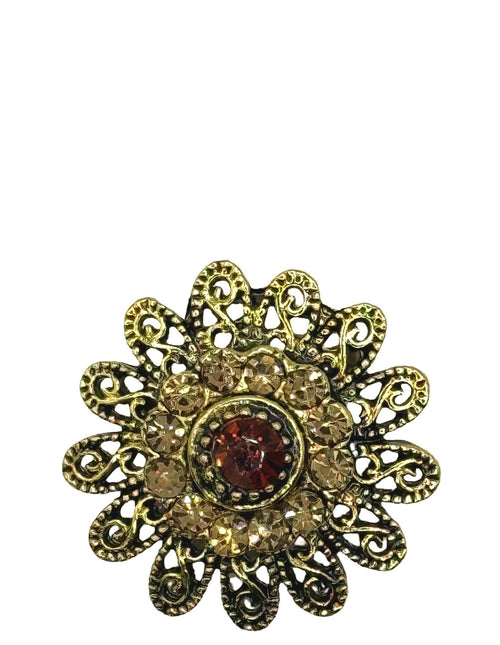 DÉCLIC Alfonso Medaillion Pin - Gold