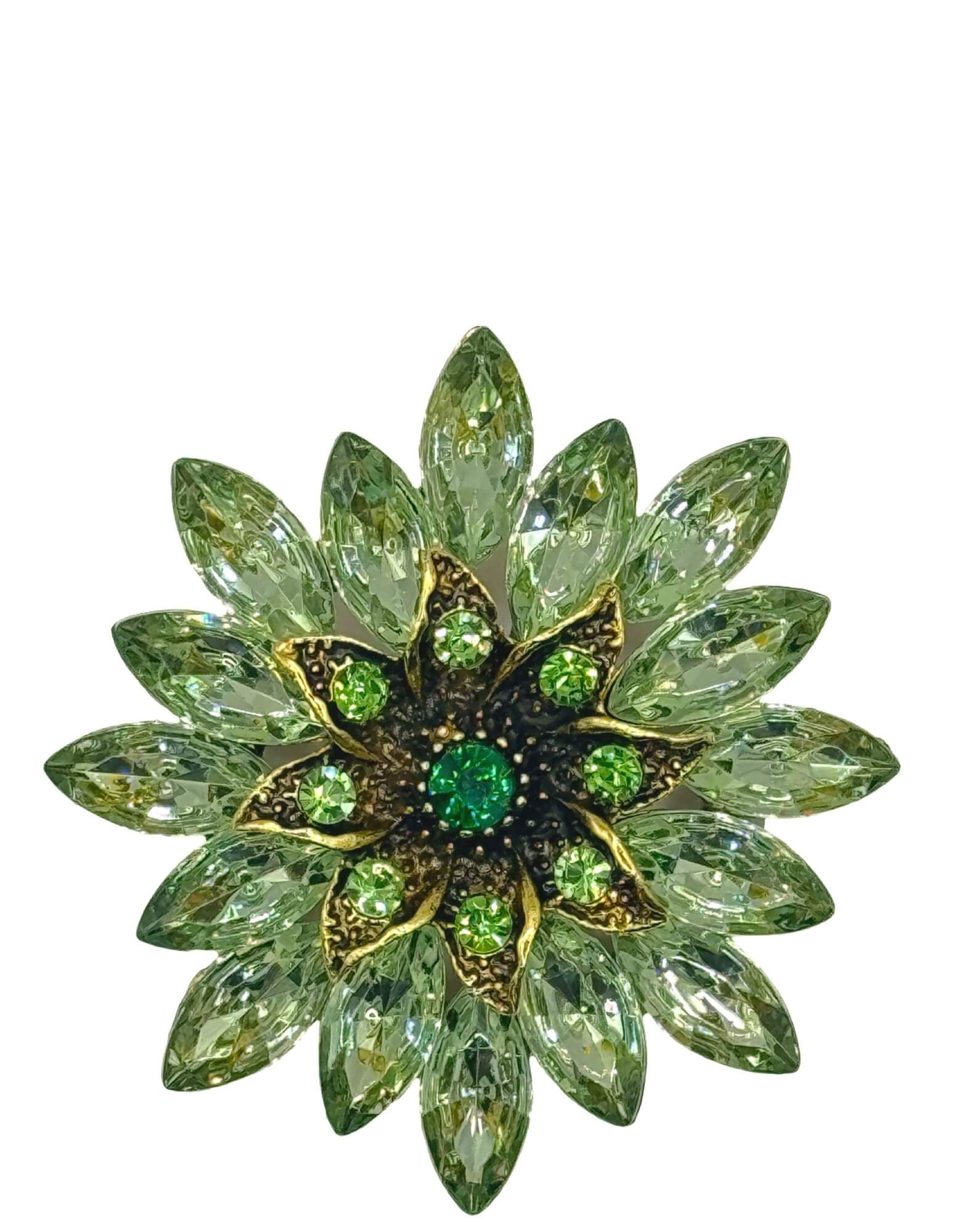 DÉCLIC Bloomed Floral Pin - Green