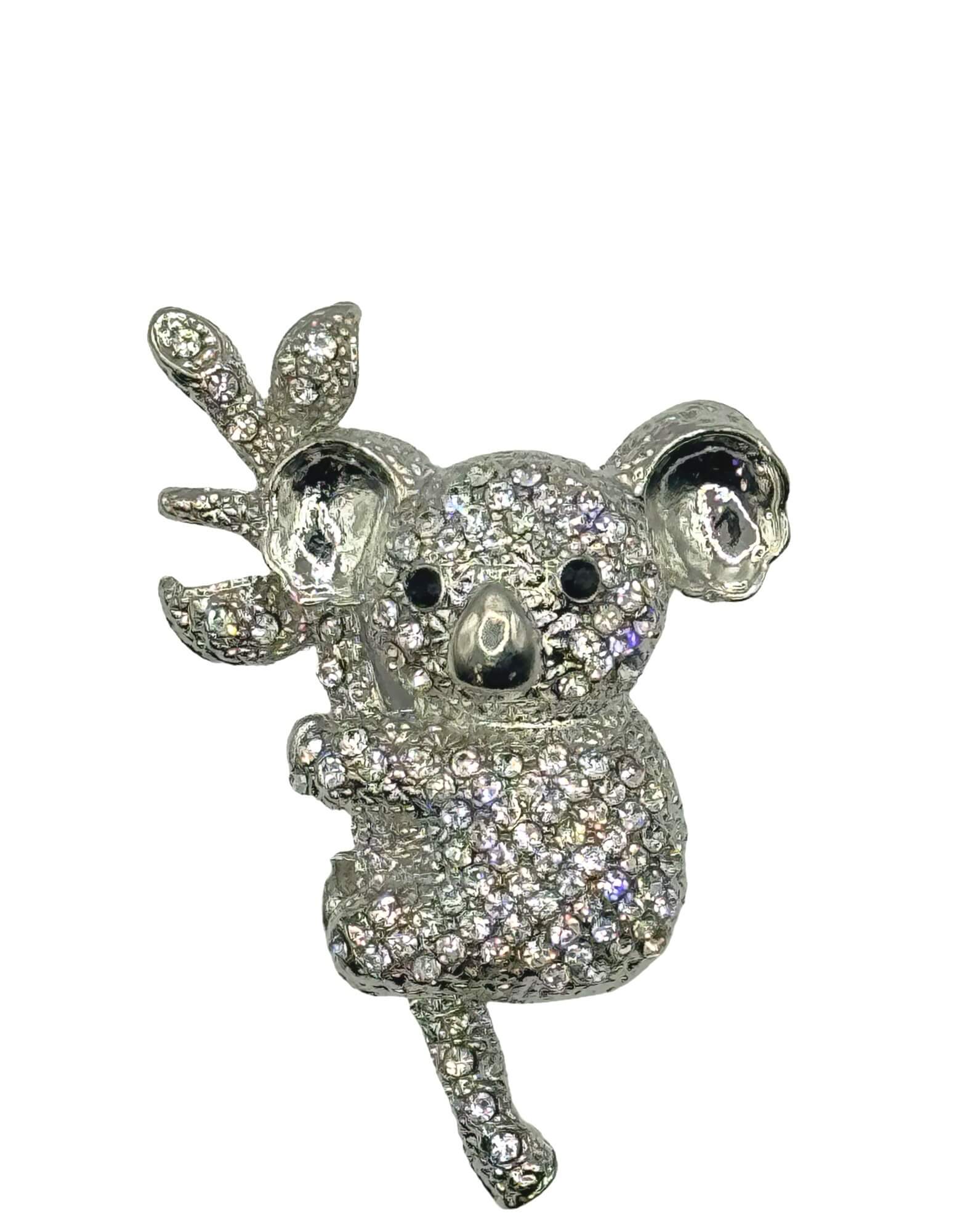 DÉCLIC Koala Tree Diamante Pin - Silver