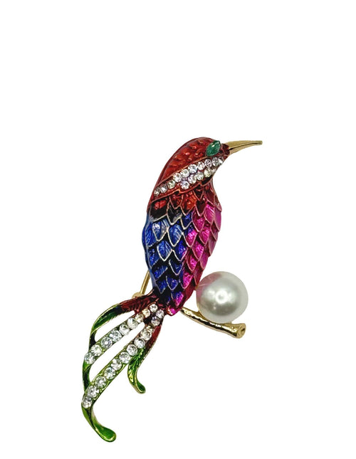 DÉCLIC Bird with Pearl Pin - Assorted