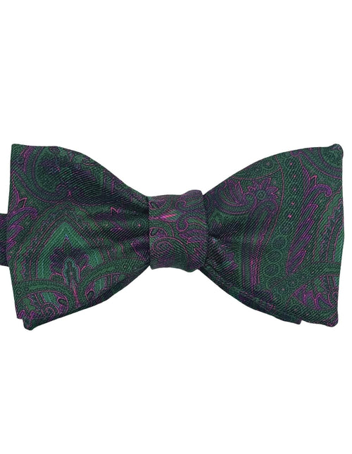 DÉCLIC Wetherby Paisley Bow Tie - Green