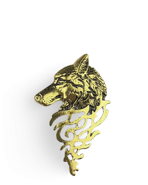 DÉCLIC Wolf Celtic Pin - Gold