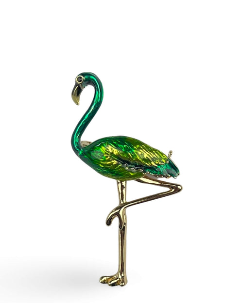 DÉCLIC Flamingo Enamel Pin - Green