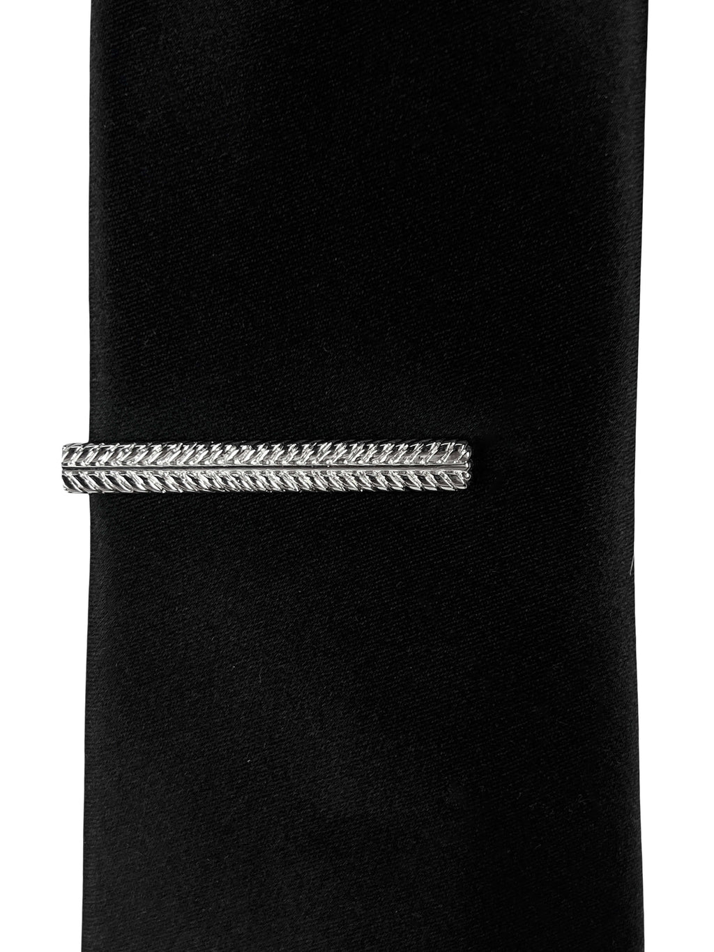DÉCLIC Braided Tie Bar - Silver