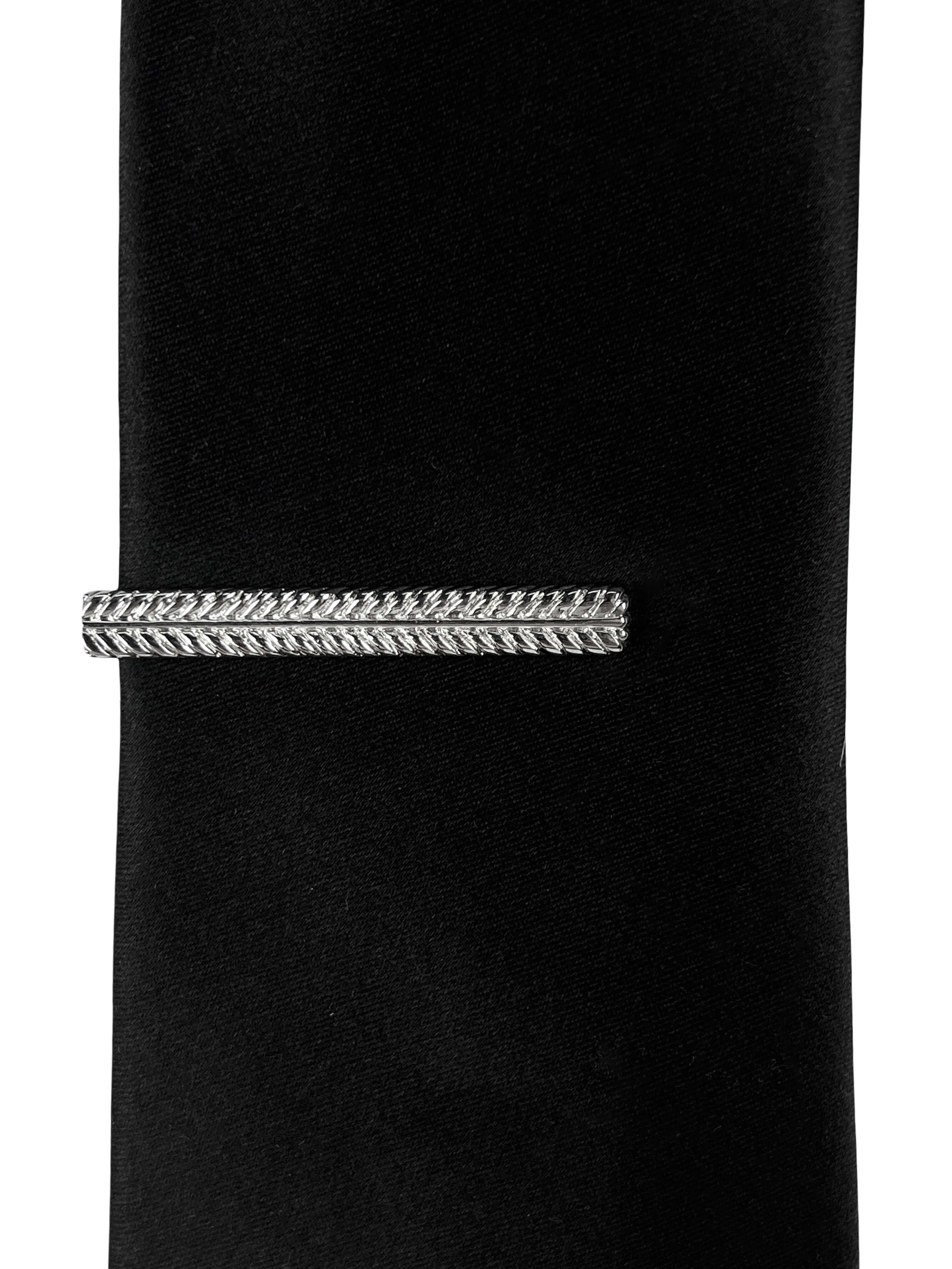 DÉCLIC Braided Tie Bar - Silver