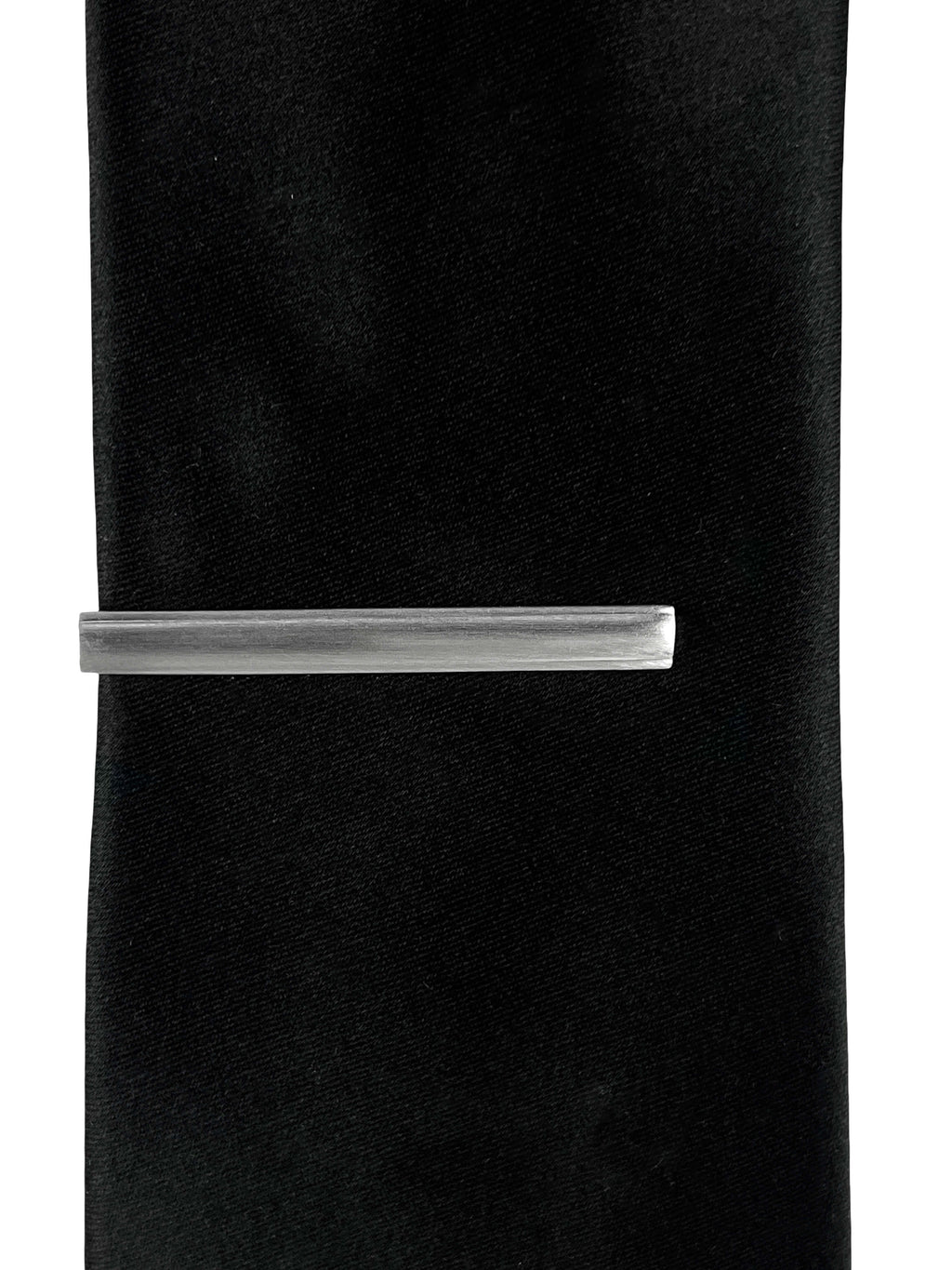 DÉCLIC Plain Brushed Tie Bar - Silver