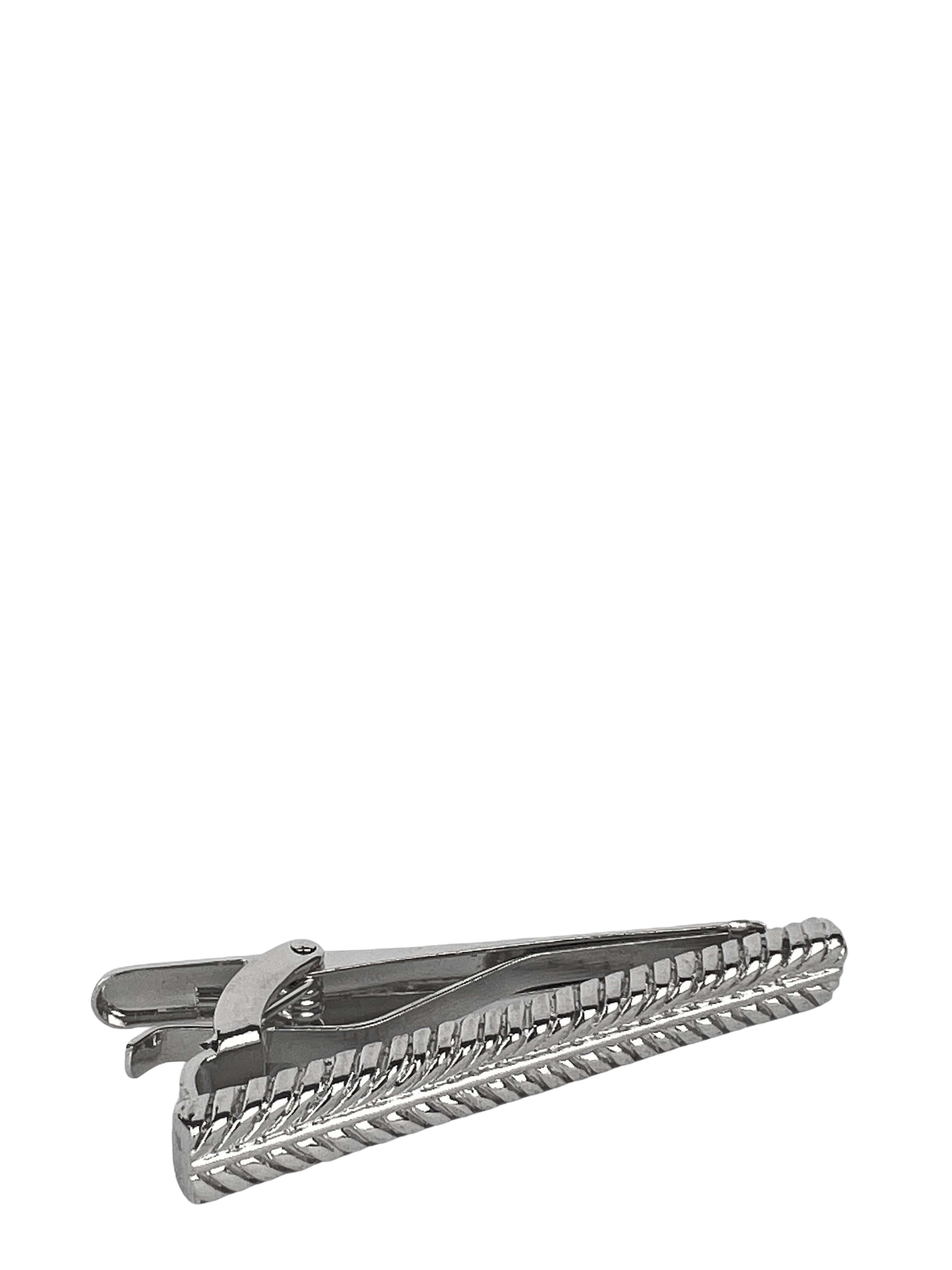 DÉCLIC Braided Tie Bar - Silver