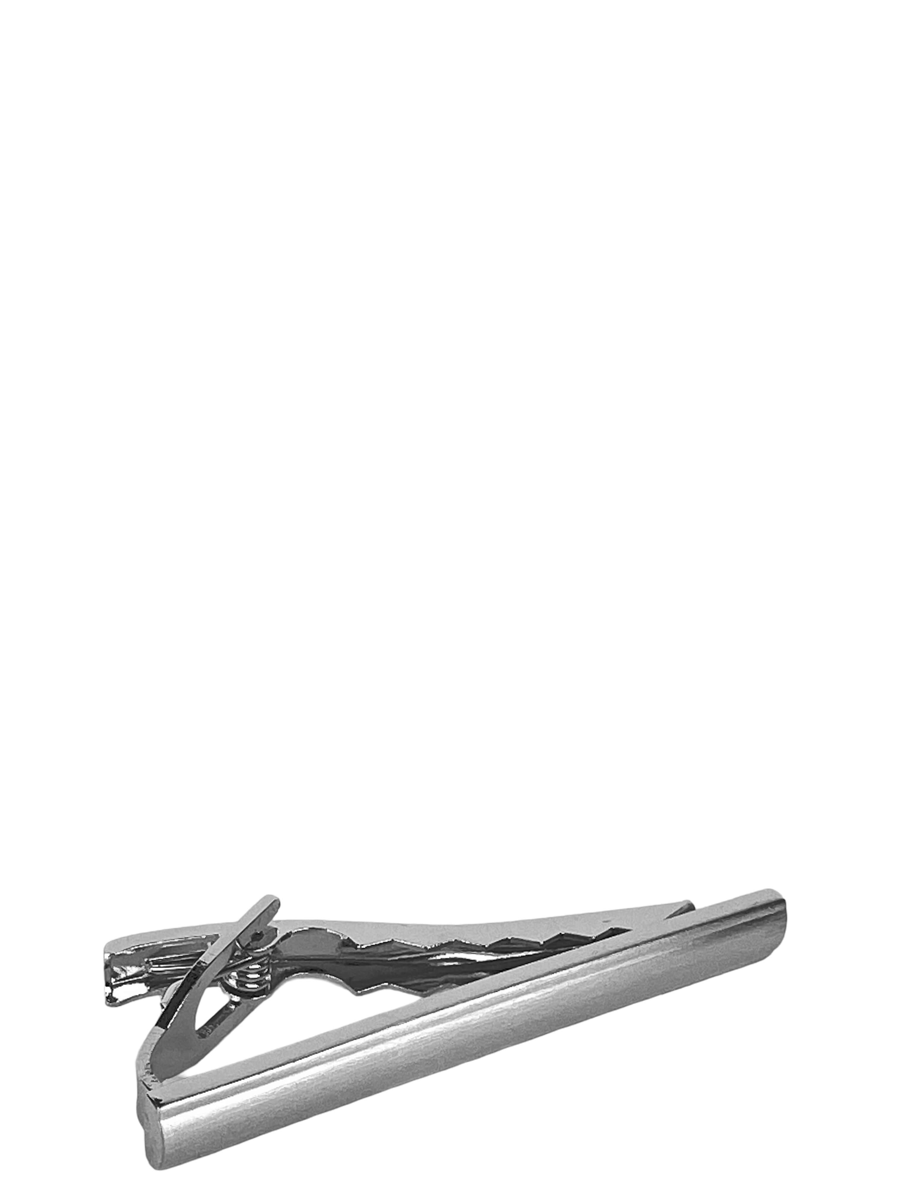 DÉCLIC Plain Brushed Tie Bar - Silver