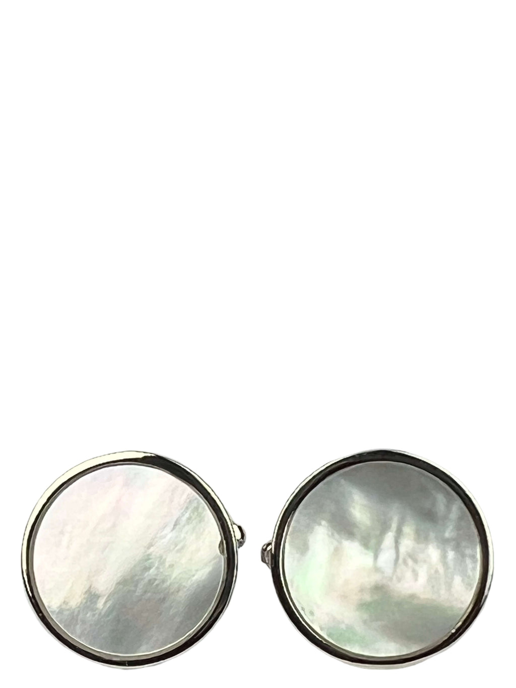 DÉCLIC MOP Round Cufflink - Silver