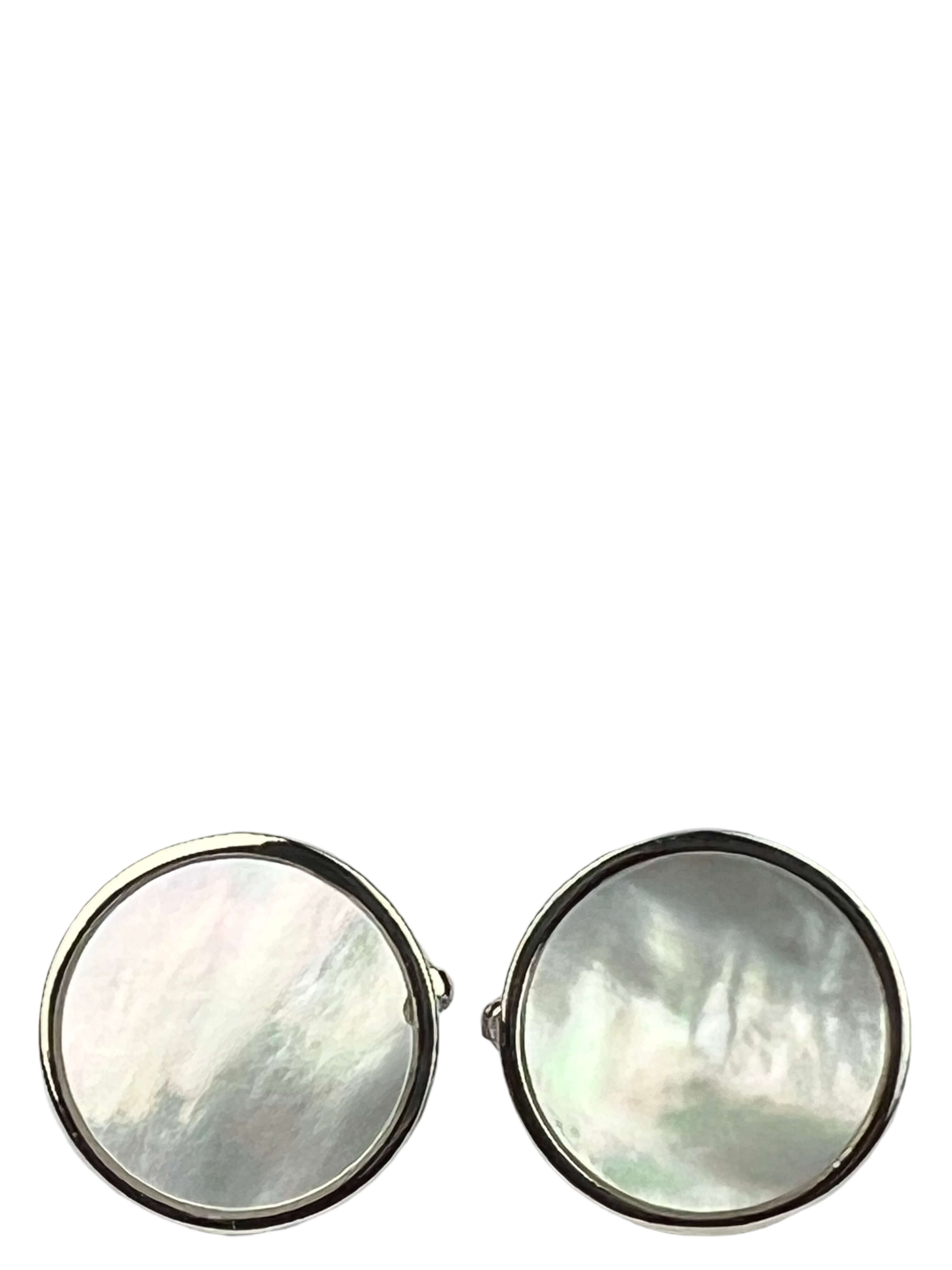 DÉCLIC MOP Round Cufflink - Silver