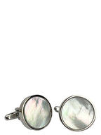 DÉCLIC MOP Round Cufflink - Silver
