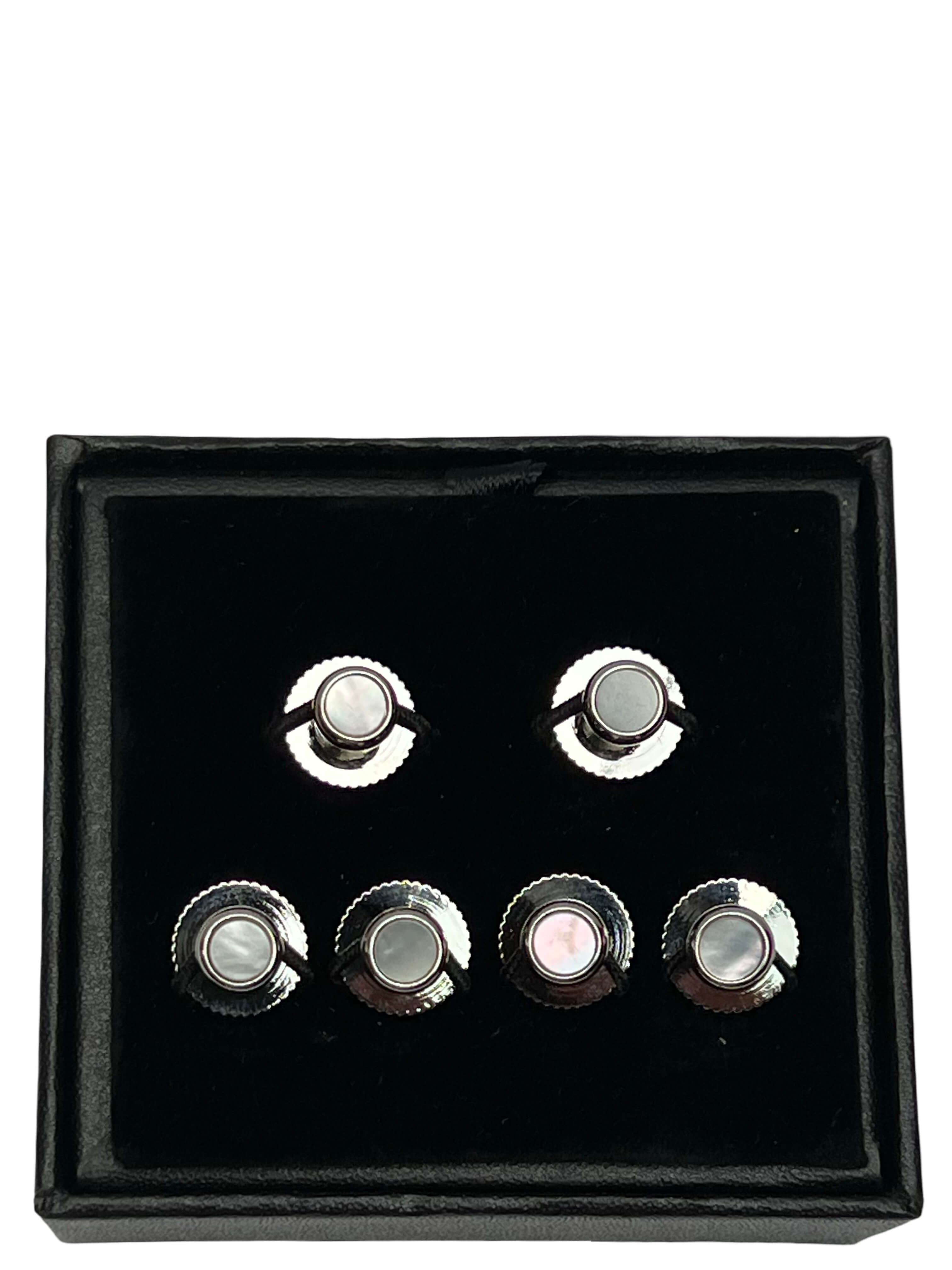 DÉCLIC MOP (6) Screw Shirt Studs - Silver