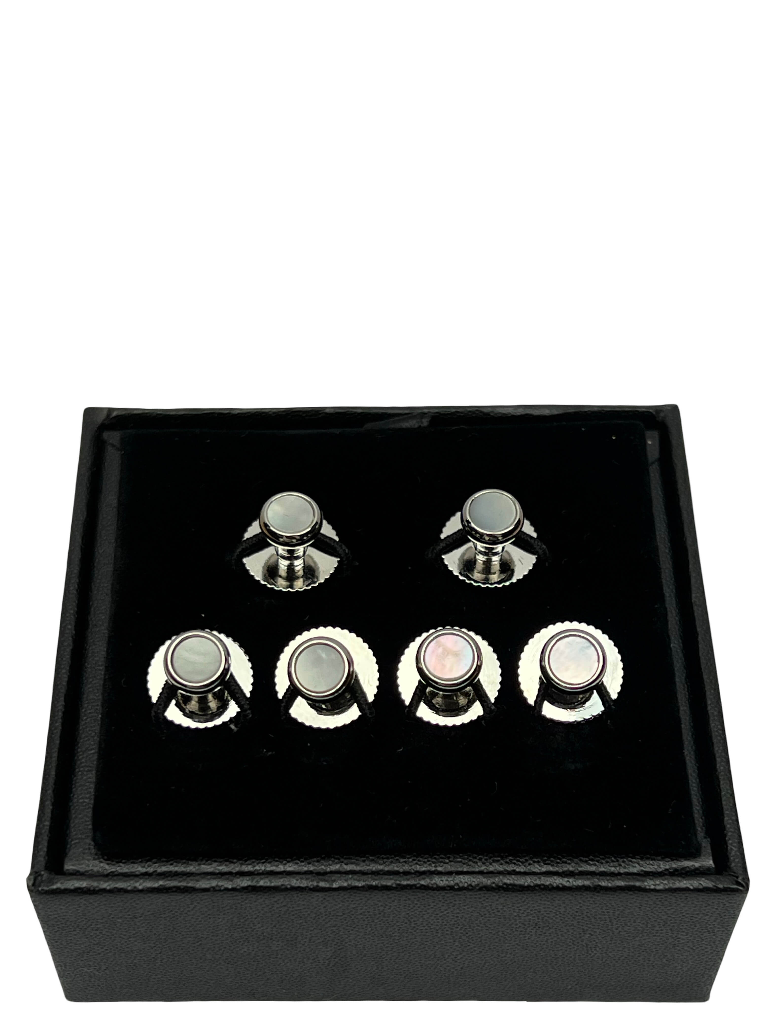 DÉCLIC MOP (6) Screw Shirt Studs - Silver