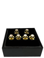 DÉCLIC MOP (6) Screw Shirt Studs - Gold
