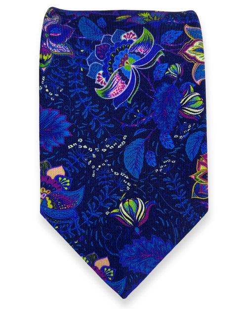 DÉCLIC Wick Floral Tie - Blue