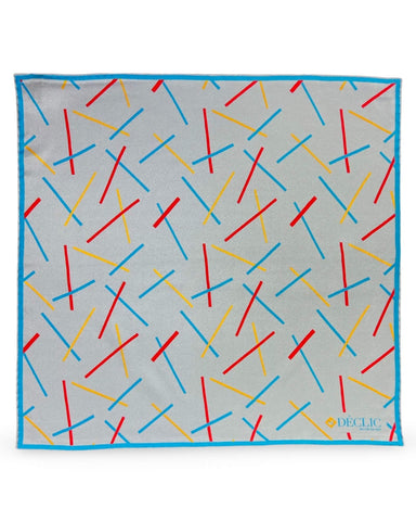 DÉCLIC Maxwell Reversible Pocket Square - Blue