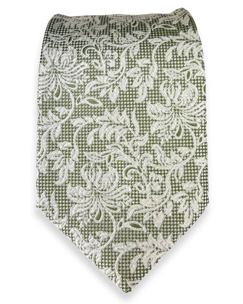 DÉCLIC Venosa Floral Tie - Green