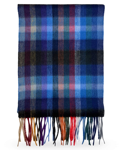 DÉCLIC Asger Check Scarf - Navy