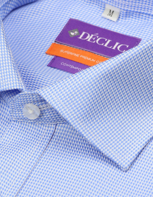 DÉCLIC Karma Textured Shirt - Blue