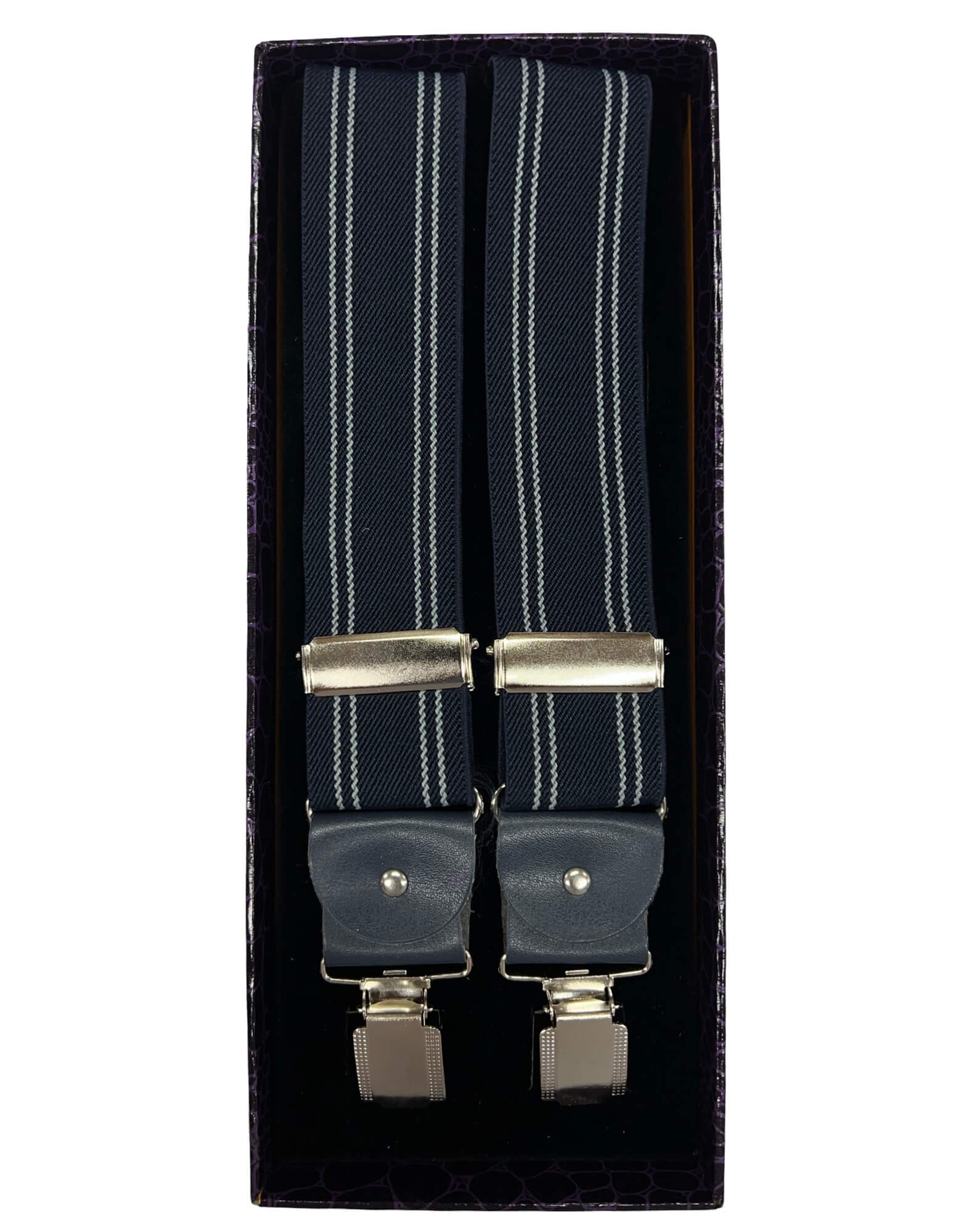 JA Braces - Twin Stripe - Navy