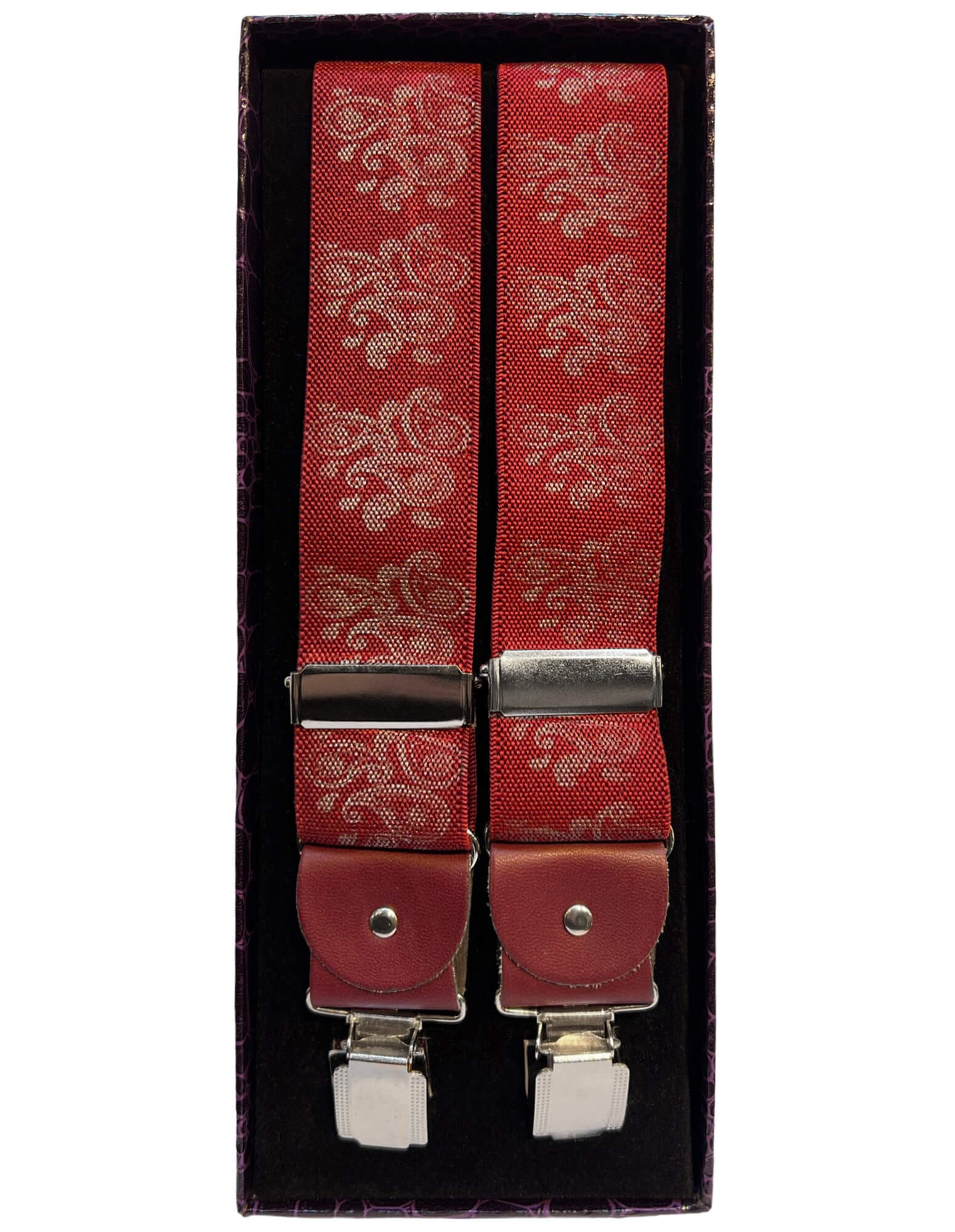 JA Braces - Paisley - Red