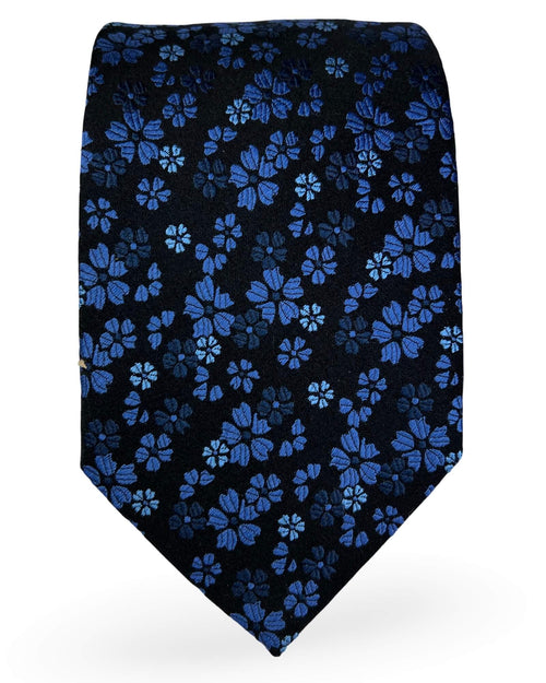 CANTINI Manduria Floral Tie - Blue