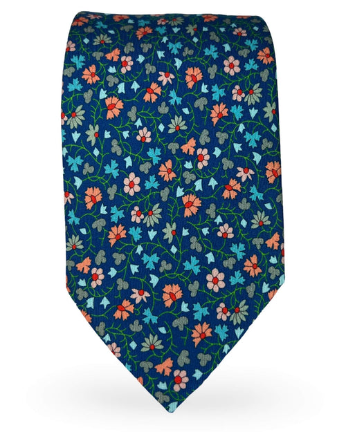 CANTINI Brescia Floral Tie - Aqua