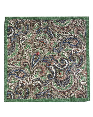 DÉCLIC Vasto Paisley Reversible Hanky - Baby Blue