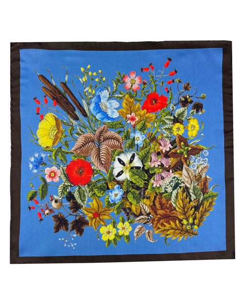 DÉCLIC Hartha Floral Hanky - Blue