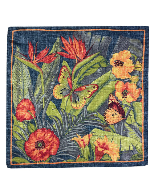 DÉCLIC Garding Floral Hanky - Navy