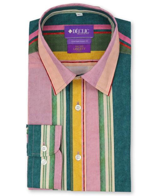 DÉCLIC Liberty Brundle Stripe Print Shirt - Mauve