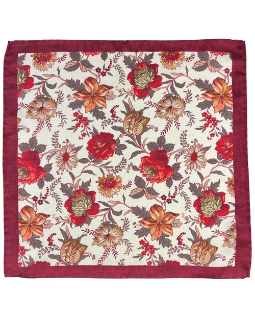 DÉCLIC Monfalcone Floral Hanky - Burgundy