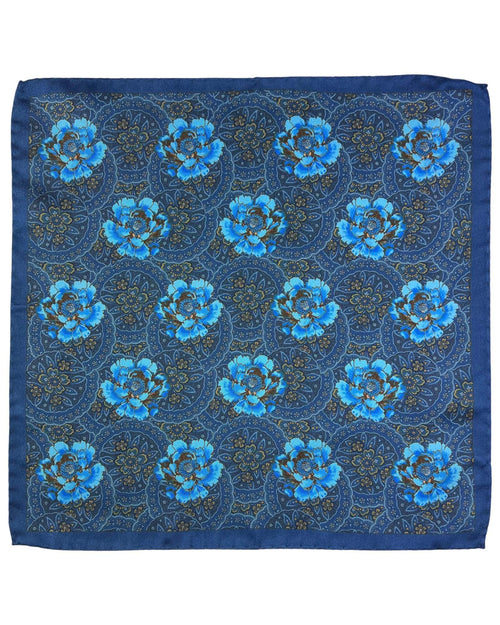 DÉCLIC Argenta Floral Hanky - Navy