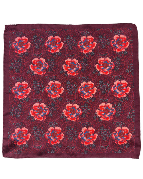 DÉCLIC Argenta Floral Hanky - Burgundy