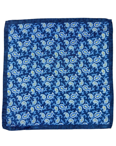 DÉCLIC Vasto Paisley Reversible Hanky - Baby Blue