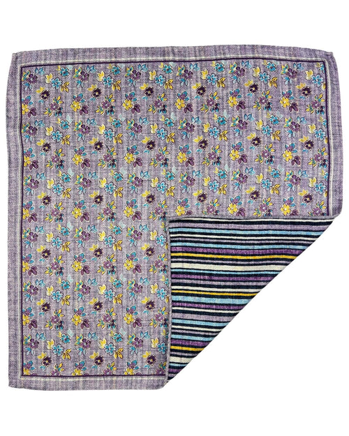 DÉCLIC Venosa Floral Reversible Hanky - Lavender